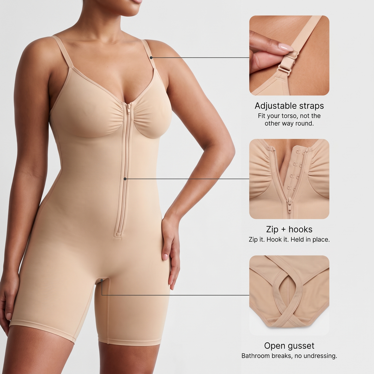 ALYNNE Zip Bodysuit